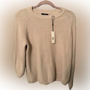 T Tahari Women's Cream Sweater-Large